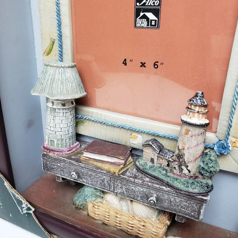 Vintage nautical picture frame shadow box